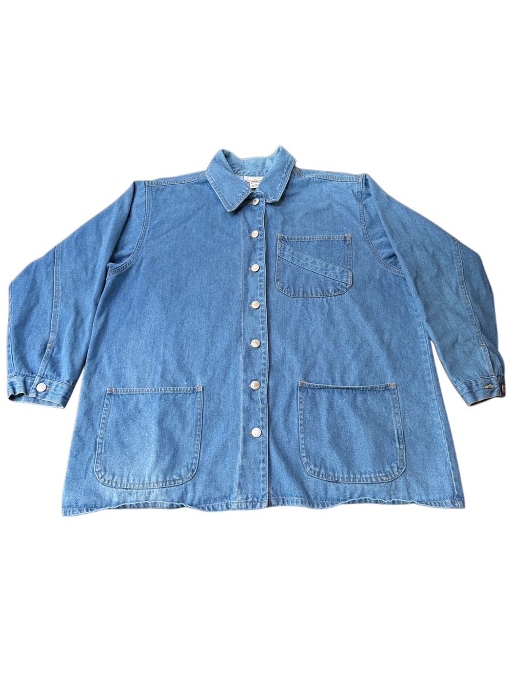 Classic Blue Denim Button-Up Jacket